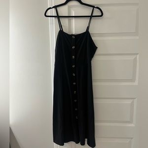Black summer spaghetti strap dress, size L